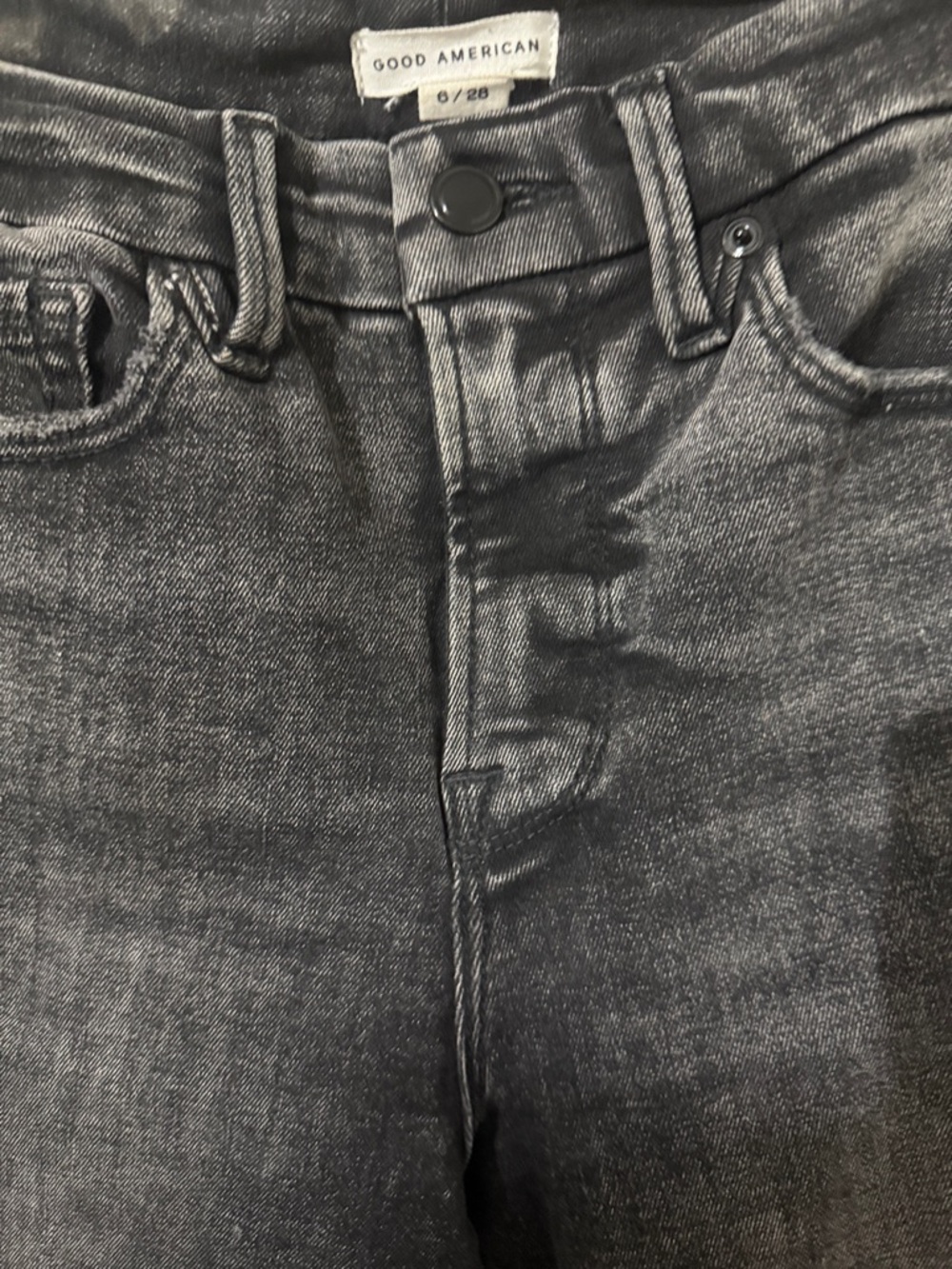 Good American Black High-Rise Skinny Jeans